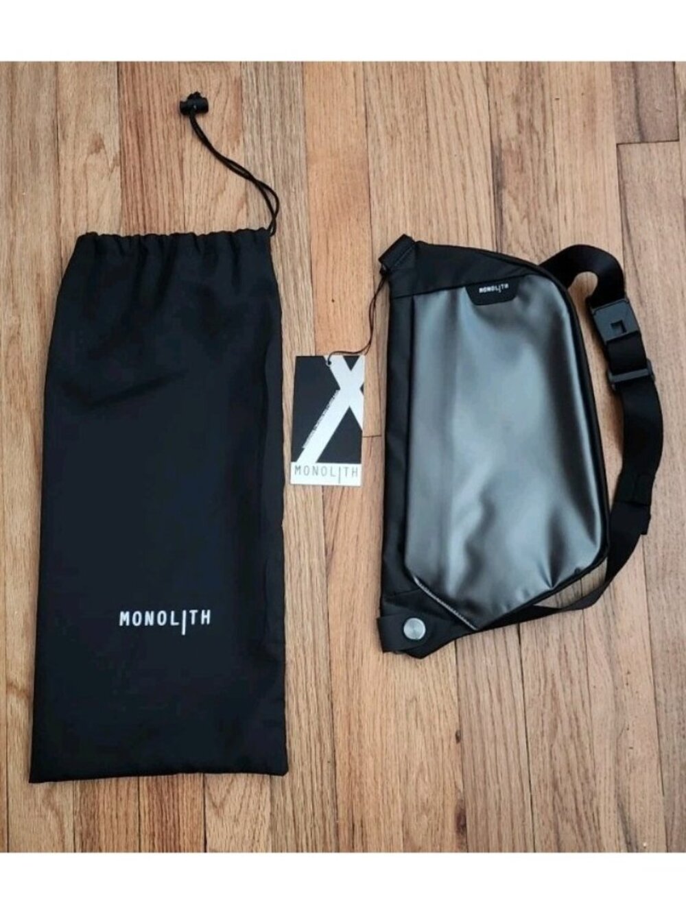 Monolith Black Travel Crossbody Bag NEW Wanderer Dust Bag Pilot Water Resistant